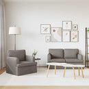 Sofa Sæt 2 pcs Gråbrun 144 x 80 x 85 cm Stof