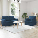 Sofa Sæt 2 pcs Blå 144 x 80 x 85 cm Stof