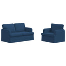 Sofa Sæt 2 pcs Blå 144 x 80 x 85 cm Stof