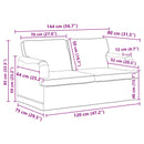 Sofa Sæt 2 pcs Blå 144 x 80 x 85 cm Stof