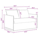 Sofa Sæt 2 pcs Mørkegrå 136 x 82 x 85 cm Stof