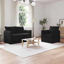 Sofa Sæt 2 pcs Sort 136 x 82 x 85 cm Stof