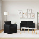 Sofa Sæt 2 pcs Sort 136 x 82 x 85 cm Stof