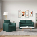 Sofa Sæt 2 pcs Mørkegrøn 136 x 82 x 85 cm Stof