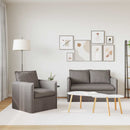 Sofa Sæt 2 pcs Gråbrun 136 x 82 x 85 cm Stof