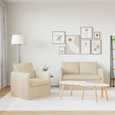 Sofa Sæt 2 pcs Cremefarvet 136 x 82 x 85 cm Stof