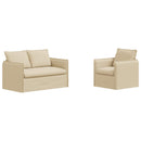 Sofa Sæt 2 pcs Cremefarvet 136 x 82 x 85 cm Stof