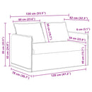 Sofa Sæt 2 pcs Cremefarvet 136 x 82 x 85 cm Stof