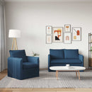 Sofa Sæt 2 pcs Blå 136 x 82 x 85 cm Stof