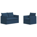 Sofa Sæt 2 pcs Blå 136 x 82 x 85 cm Stof