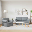 Sofa Sæt 2 pcs Lysegrå 175 x 82 x 80 cm Stof