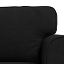 Sofa Sæt 2 pcs Sort 175 x 82 x 80 cm Stof