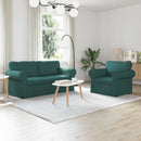 Sofa Sæt 2 pcs Mørkegrøn 175 x 82 x 80 cm Stof