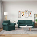 Sofa Sæt 2 pcs Mørkegrøn 175 x 82 x 80 cm Stof