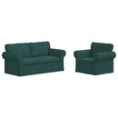 Sofa Sæt 2 pcs Mørkegrøn 175 x 82 x 80 cm Stof