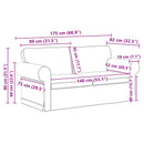 Sofa Sæt 2 pcs Mørkegrøn 175 x 82 x 80 cm Stof