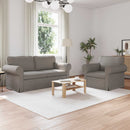 Sofa Sæt 2 pcs Gråbrun 175 x 82 x 80 cm Stof