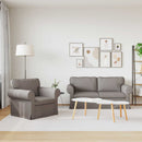 Sofa Sæt 2 pcs Gråbrun 175 x 82 x 80 cm Stof