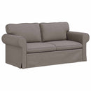 Sofa Sæt 2 pcs Gråbrun 175 x 82 x 80 cm Stof