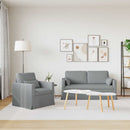 Sofa Sæt 2 pcs Lysegrå 158 x 78 x 80 cm Stof