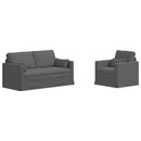Sofa Sæt 2 pcs Mørkegrå 158 x 78 x 80 cm Stof