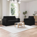 Sofa Sæt 2 pcs Sort 158 x 78 x 80 cm Stof