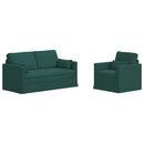 Sofa Sæt 2 pcs Mørkegrøn 158 x 78 x 80 cm Stof