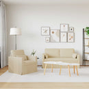 Sofa Sæt 2 pcs Creme 158 x 78 x 80 cm Stof