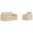Sofa Sæt 2 pcs Creme 158 x 78 x 80 cm Stof