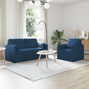 Sofa Sæt 2 pcs Blå 158 x 78 x 80 cm Stof