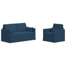 Sofa Sæt 2 pcs Blå 158 x 78 x 80 cm Stof