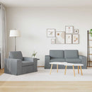 Sofa Sæt 2 pcs Lysegrå 182 x 80 x 82 cm Stof