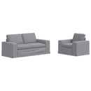 Sofa Sæt 2 pcs Lysegrå 182 x 80 x 82 cm Stof
