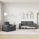Sofa Sæt 2 pcs Mørkegrå 182 x 80 x 82 cm Stof