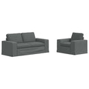 Sofa Sæt 2 pcs Mørkegrå 182 x 80 x 82 cm Stof