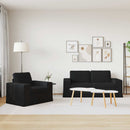 Sofa Sæt 2 pcs Sort 182 x 80 x 82 cm Stof