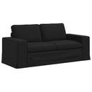 Sofa Sæt 2 pcs Sort 182 x 80 x 82 cm Stof