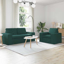 Sofa Sæt 2 pcs Mørkegrøn 182 x 80 x 82 cm Stof