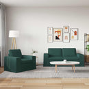 Sofa Sæt 2 pcs Mørkegrøn 182 x 80 x 82 cm Stof