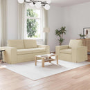 Sofa Sæt 2 pcs Creme 182 x 80 x 82 cm Stof