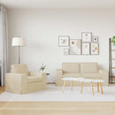 Sofa Sæt 2 pcs Creme 182 x 80 x 82 cm Stof