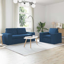 Sofa Sæt 2 pcs Blå 182 x 80 x 82 cm Stof