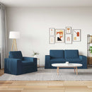 Sofa Sæt 2 pcs Blå 182 x 80 x 82 cm Stof