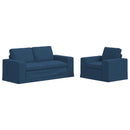 Sofa Sæt 2 pcs Blå 182 x 80 x 82 cm Stof