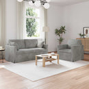 Sofa Sæt 2 pcs Lysegrå 158 x 78 x 80 cm Fløjl