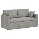 Sofa Sæt 2 pcs Lysegrå 158 x 78 x 80 cm Fløjl