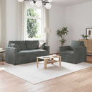 Sofa Sæt 2 pcs Mørkegrå 158 x 78 x 80 cm Fløjl