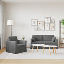 Sofa Sæt 2 pcs Mørkegrå 158 x 78 x 80 cm Fløjl