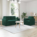 Sofa Sæt 2 pcs Mørkegrøn 158 x 78 x 80 cm Fløjl