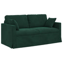 Sofa Sæt 2 pcs Mørkegrøn 158 x 78 x 80 cm Fløjl
